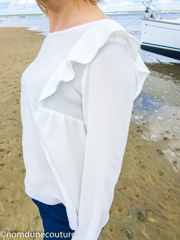 kit couture avec crêpe blanc et patron de la blouse aurore