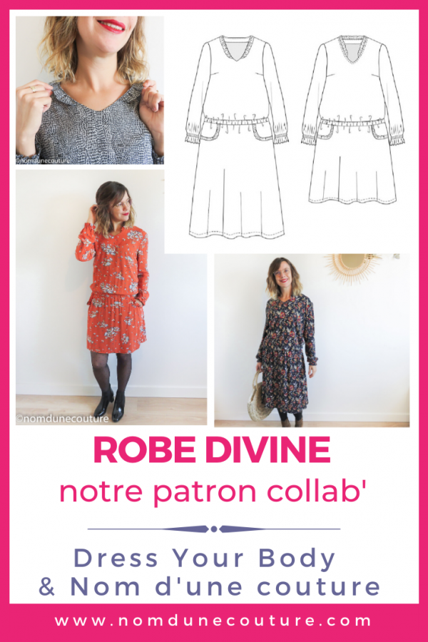 Robe Divine - notre patron collab' | Nom d'une couture